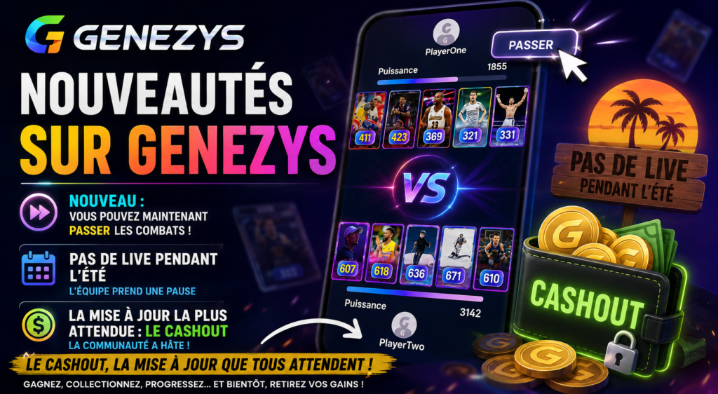 Genezys : nouvelle fonction pour passer les combats et cashout attendu